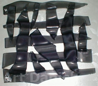 Tuborg stort flet fad Flettet glasfad 35x35 cm